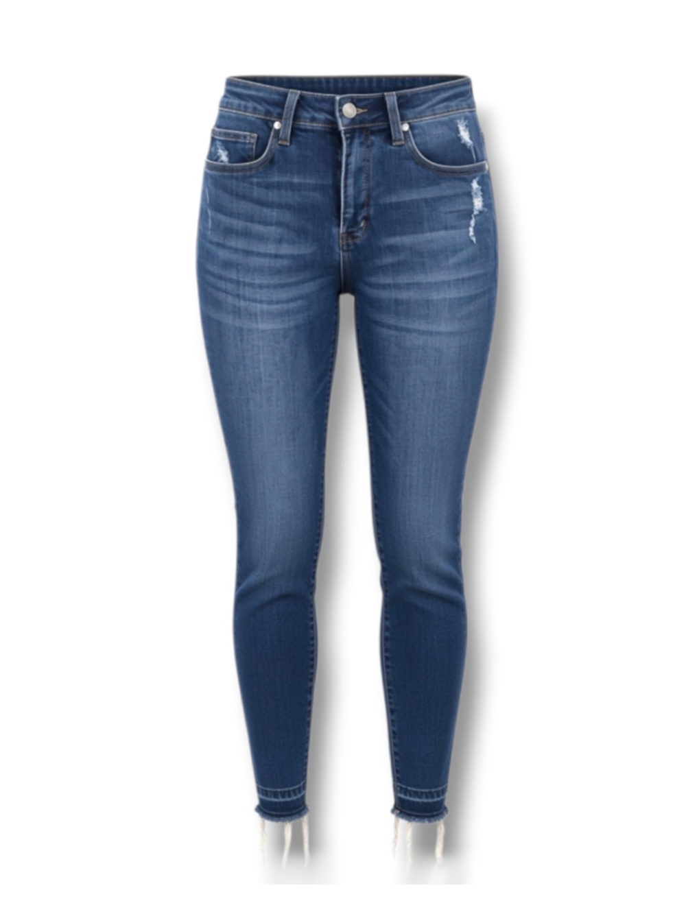 Judy Blue Distressed Ankle Jeans in Blue Size 14W